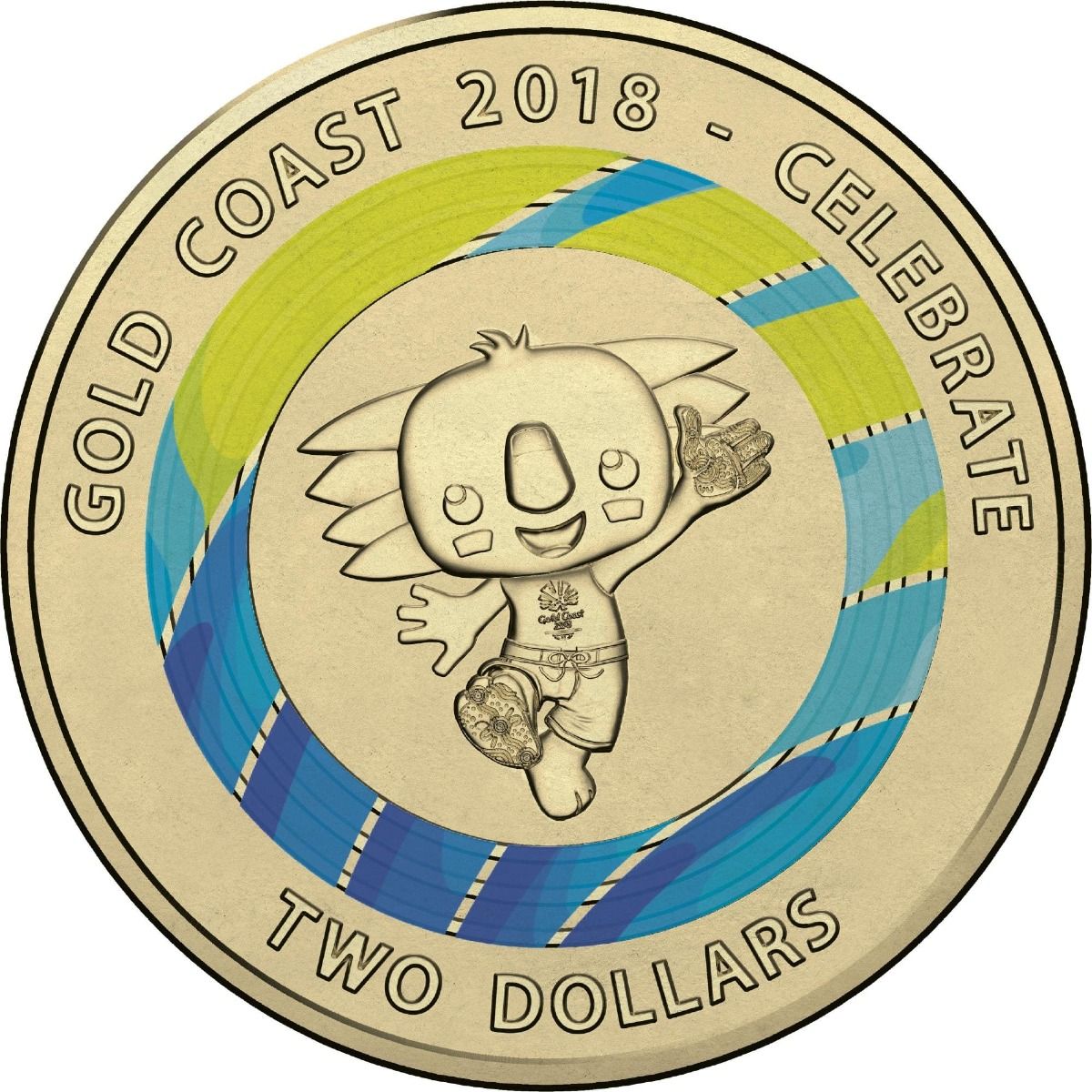 Australia 2018 Gold Coast Commonwealth Games Borobi $1 UNC Coin Carded RAM